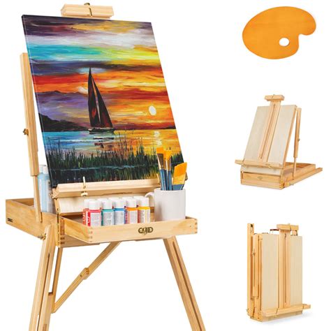 Best Choice Products Portable Wooden Folding French Easel Adjustable