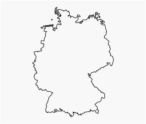 Printable Outline Map Of Germany Hd Png Download Transparent Png