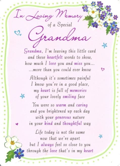 In Loving Memory Quotesof Granny Best Funeral Poems For Grandma