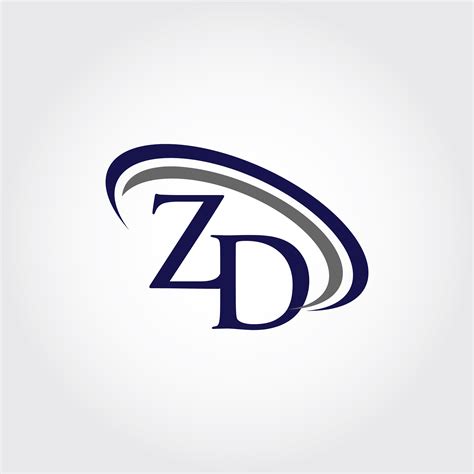 Monogram Zd Logo Design By Vectorseller Thehungryjpeg