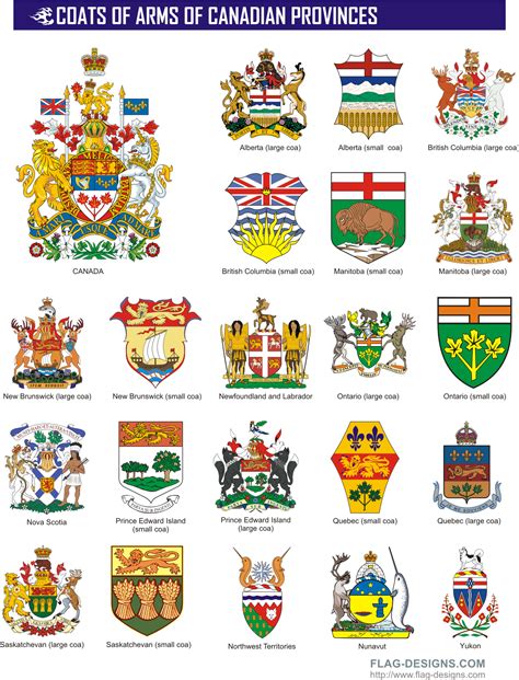 Coats Of Arms Of Canadian Provinces Canada History Canadian