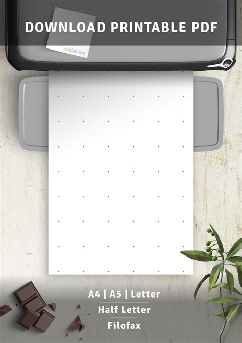Download Printable Dot Grid Paper With 1 Dot Per Inch Pdf