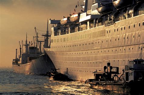 Queen Elizabeth 2 In Hong Kong Harbor Photograph By Carl Purcell Fine Art America