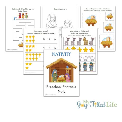 Free Printable Nativity Preschool Pack My Joy Filled Life