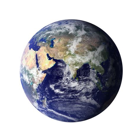 Mundo Tierra Del Planeta Modelo Global Aislado En El Fondo Blanco