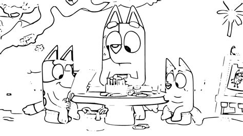 Chilli Bingo And Bluey Coloring Page Bluey 895