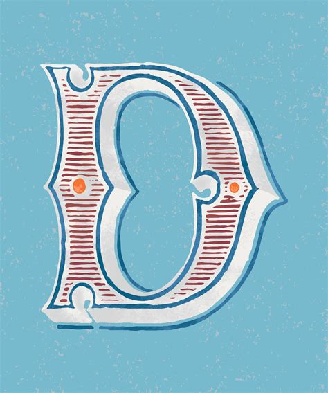 Capital Letter D Vintage Typography Style Download Free Vectors