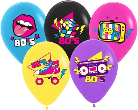 Buy Back To The 80s Party Decorations 50 Pack 12 Inches Boomboxandskate