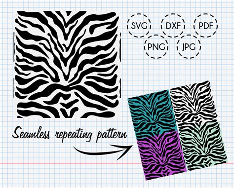 Zebra Skin Seamless Pattern Svg Png Dxf Creative Vector Studio