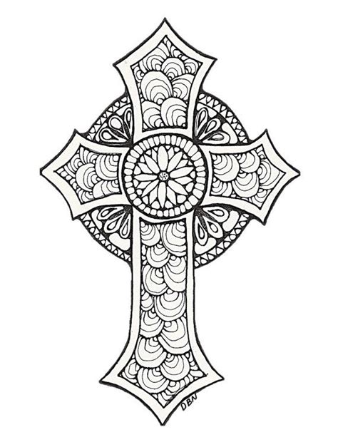 Easy Mandala Coloring Pages Cross Coloring Pages