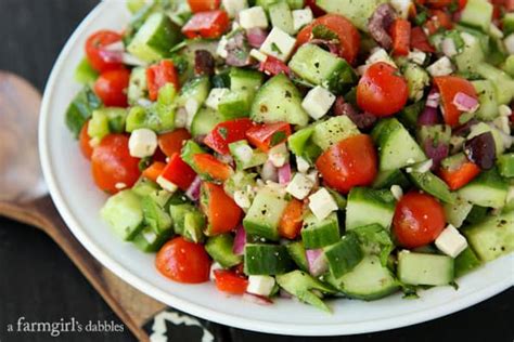 Greek Chopped Salad A Farmgirls Dabbles