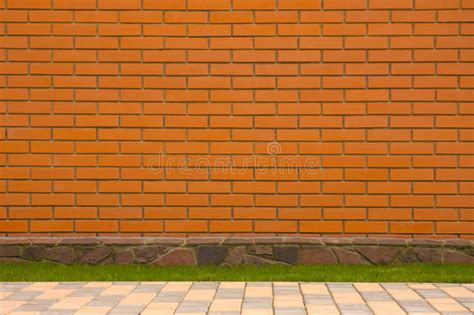 Brick Wall With A Stone Border Stock Photo Image Of Work Patterns