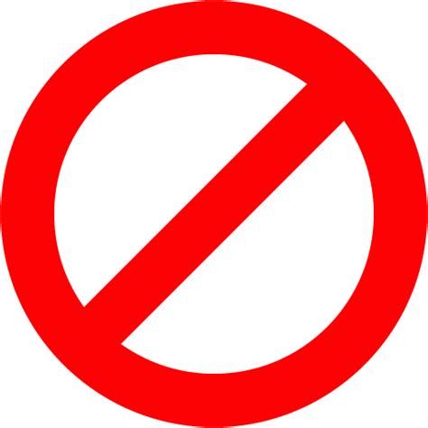 Red Ban Icon Free Red Ban Icons
