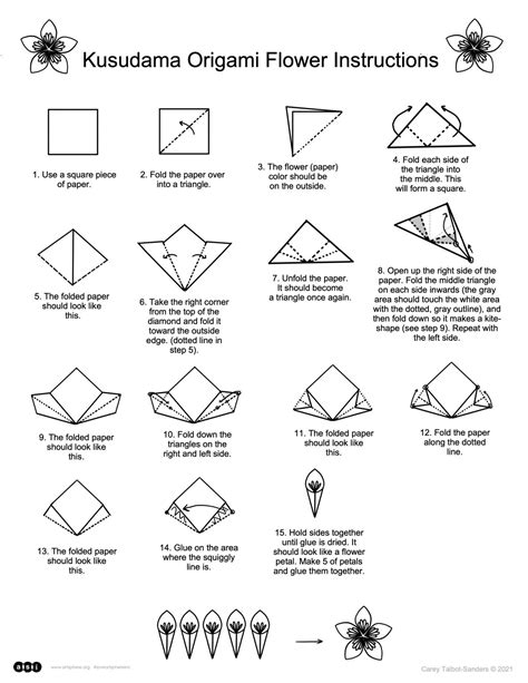 Kusudama Origami Flower Instructions Art Sphere Inc
