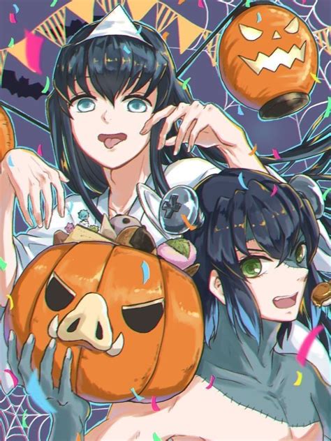 Kimetsu No Yaiba Động Hỗn Tạp Anime Halloween Song Sinh