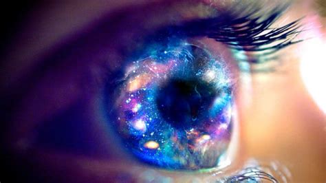 Eye Reflection Seeing Galaxy Stars Stardust Imaginary Foundation