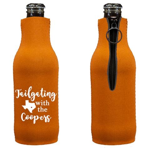 Personalized Beer Bottle Koozie With Zipper