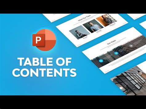 The Quick Way To Make A Table Of Contents In Powerpoint Youtube