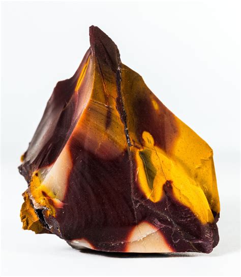 Raw Mookaite Stone With Its Rich Red Yellow And Cream Colors