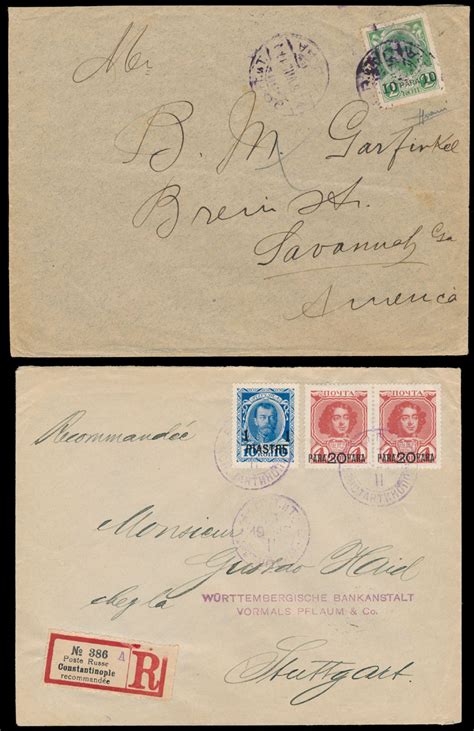 Stamp Auction Russian Offices In The Turkish Empire Wrangels Army