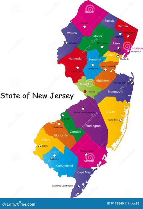 Estado De New Jersey Ilustraci N Del Ilustraci N De Peatonal