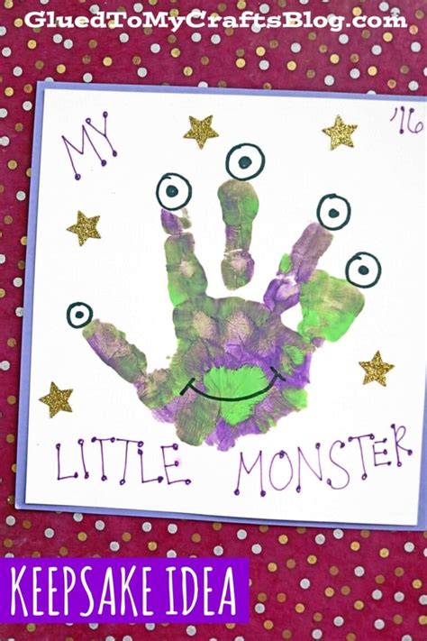 Handprint Mommys Little Monster Keepsake