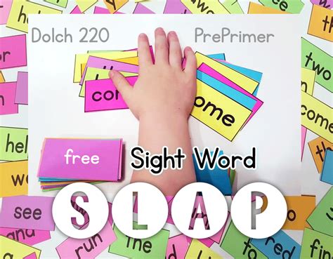 Sight Word Slap Game File Folder Fun