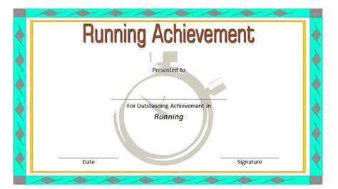 Download 10 Running Certificate Templates Free