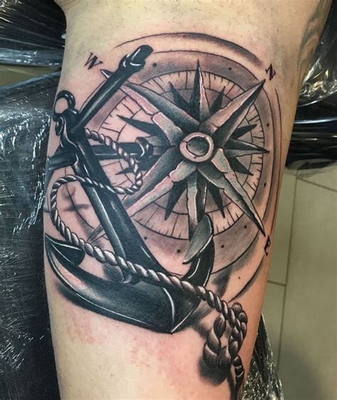 Anchor And Compass Tattoo Tattoo Ink Tatuaggio Ancora Tatuaggi