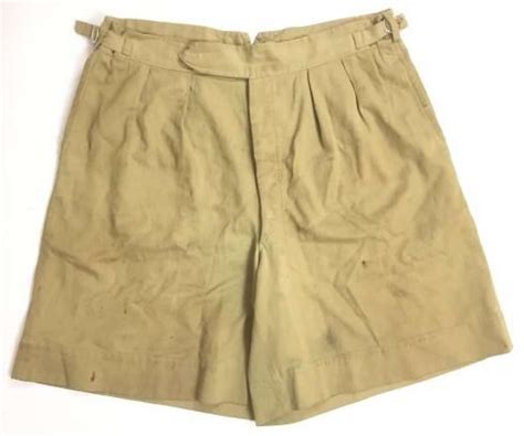 Original Ww2 British Army Khaki Drill Shorts Large Size