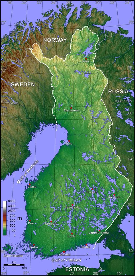 Mapa Finlandii Finlandia Mapa Samochodowa Topograficzna I Inne