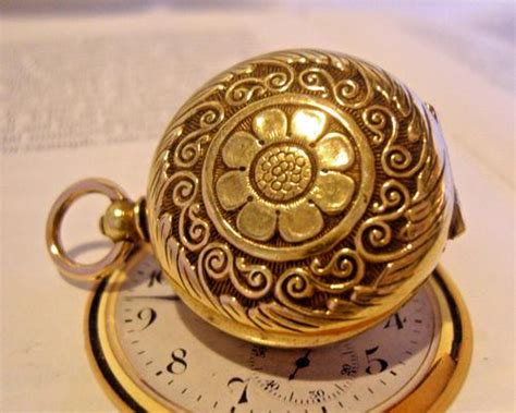 Sovereign Case Fob Victorian 1890s Chunky Brass Pocket Watch Chain