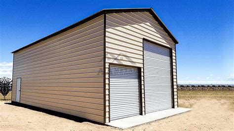 24x50 Enclosed Metal Garage Building Strong Durable Garages With