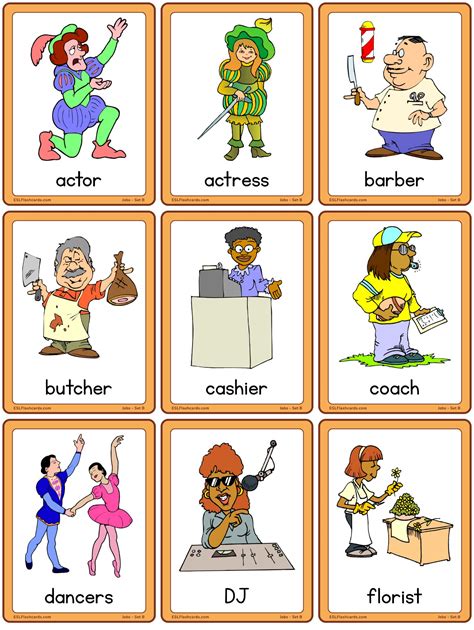 Occupation Flash Cards Free Printable