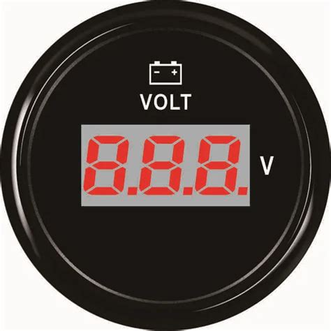 Car Voltmeter 52mm Mini Round Pointer Display Waterproof Gauge Meter