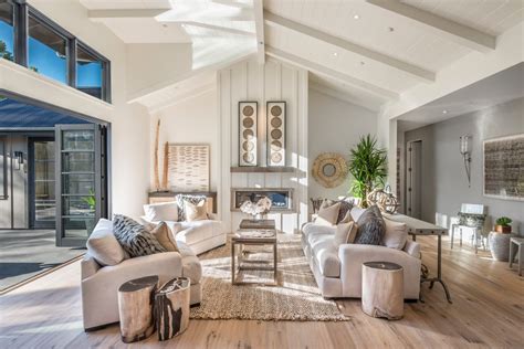 Outstanding Room With Cream Farmhouse Living Room Interior