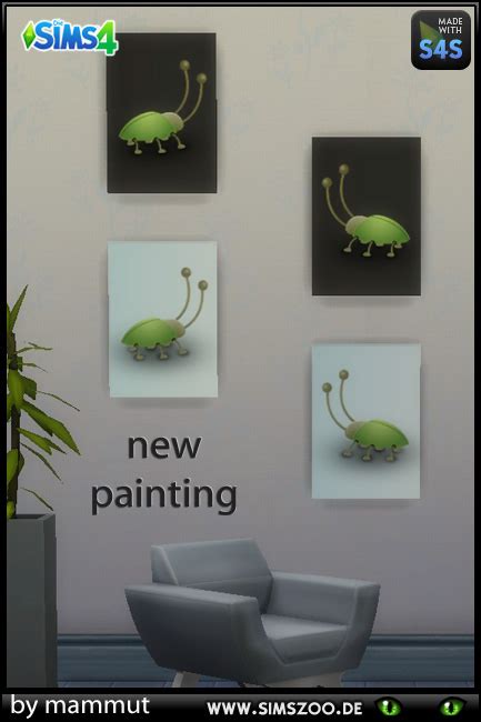 Blackys Sims 4 Zoo Easy Paintings 1s By Mammut Sims 4 Downloads