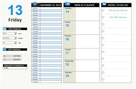 Create And Manage Your Daily Work Schedule Efficiently Templatelab