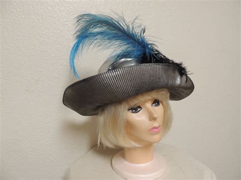 Vintage Whittall And Shon Womans Church Hat Pirate Hat Etsy Uk