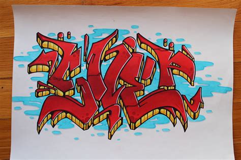 Custom Graffiti On Paper Custom Graffiti Wall Design Name Wall Art