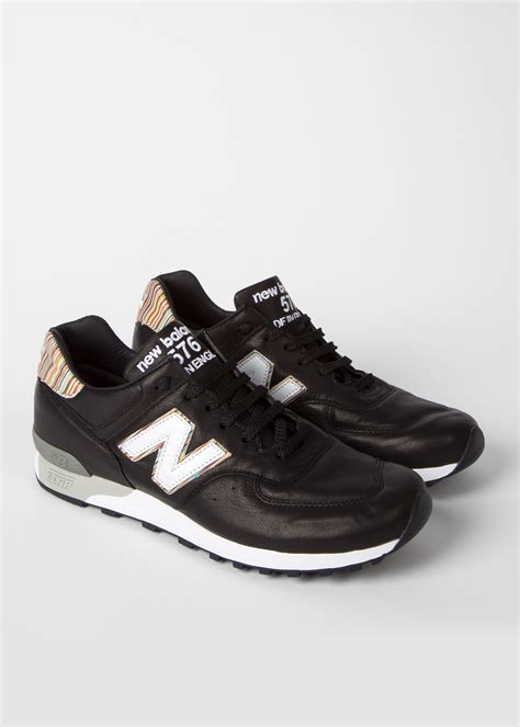 Every 1,000 points = $5 in free groceries. New Balance + Paul Smith - Men's Black Leather 576 Trainers - Paul Smith