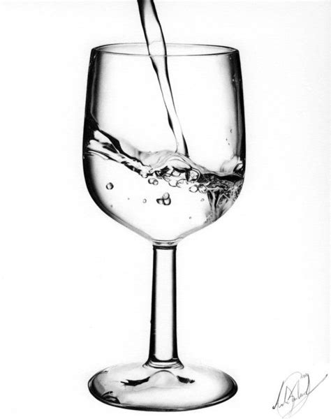 How To Draw A Wineglass Step By Step Wine Glass Drawing Water
