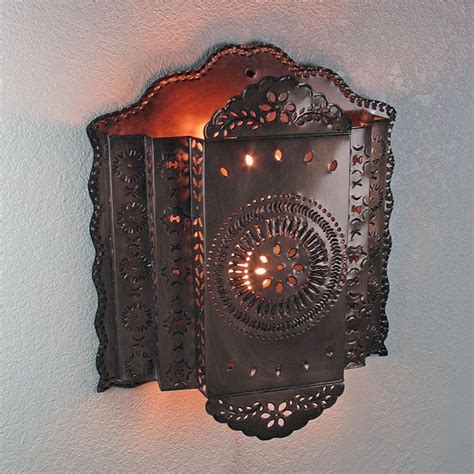 3 Tier Mexican Punched Tin Wall Sconce Tin Walls Wall Sconces Sconces