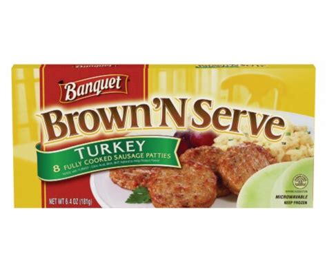 Banquet Brown N Serve Turkey Sausage Patties 8 Ct 6 4 Oz Kroger