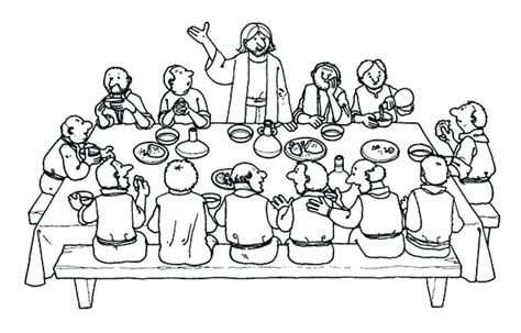 Last Supper Coloring Pages For Preschoolers Learning