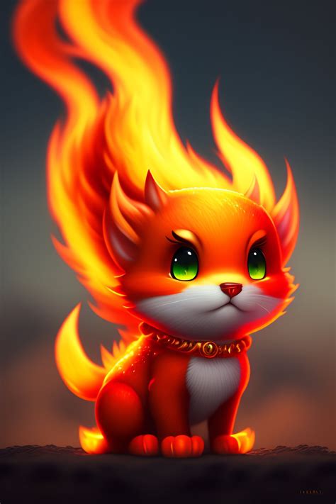 Lexica Cute Fire Elemental By Monet