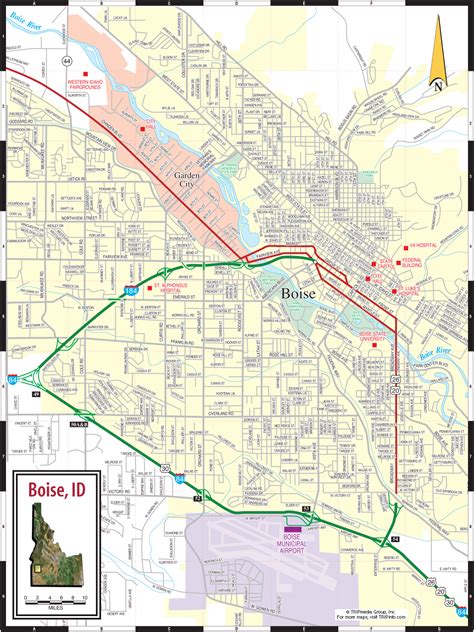 Boise Idaho Street Map Map Feccnederland