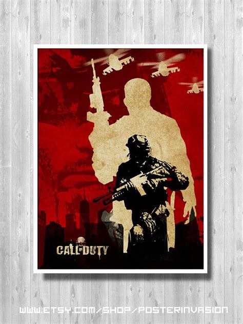 Distraction device that simulates enemy gunfire and radar indicators.. CALL of DUTY poster. Action Video Game poster for a wall ...