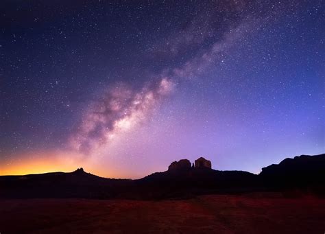 Landscape Stars Space Milky Way Wallpapers Hd Desktop
