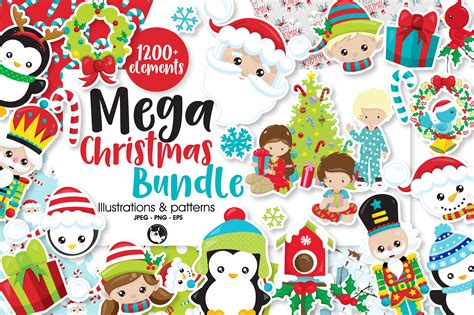 the mega christmas bundle includes stickers and decorations